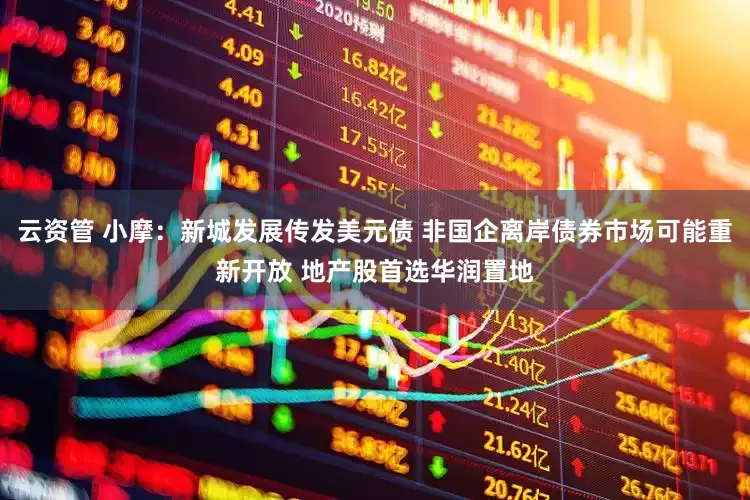 云资管 小摩：新城发展传发美元债 非国企离岸债券市场可能重新开放 地产股首选华润置地