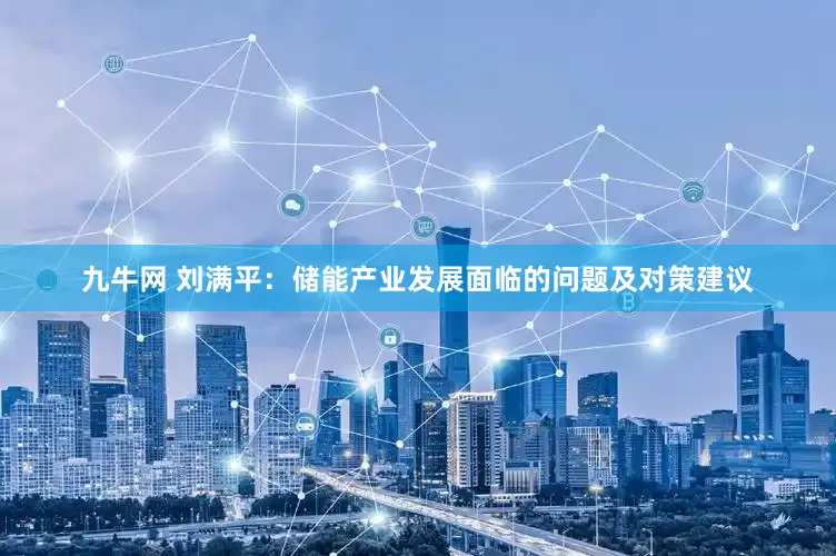 九牛网 刘满平：储能产业发展面临的问题及对策建议